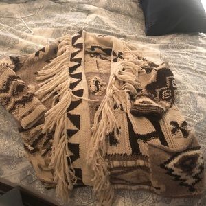 Ralph Lauren Hand knit fringe sweater